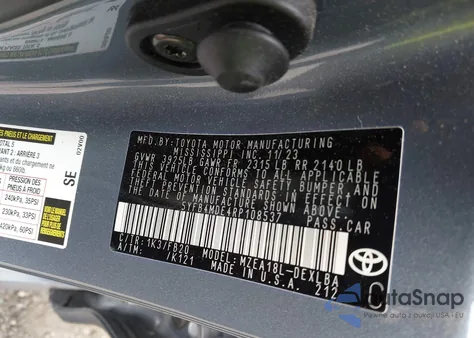 2024 Toyota Corolla Le z USA, uszkodzony, nr VIN 5YFB4MDE4RP108537